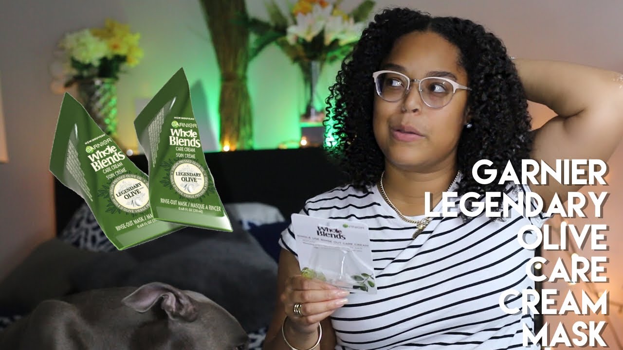 GARNIER @ DOLLAR TREE?!?!?! WHOLE BLENDS LEGENDARY OLIVE CARE CREAM MASK REVIEW | Danielle Renée - YouTube