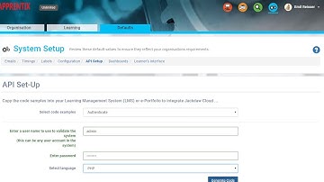 Walkthrough of Open Elms / Apprentix Organisational Defaults
