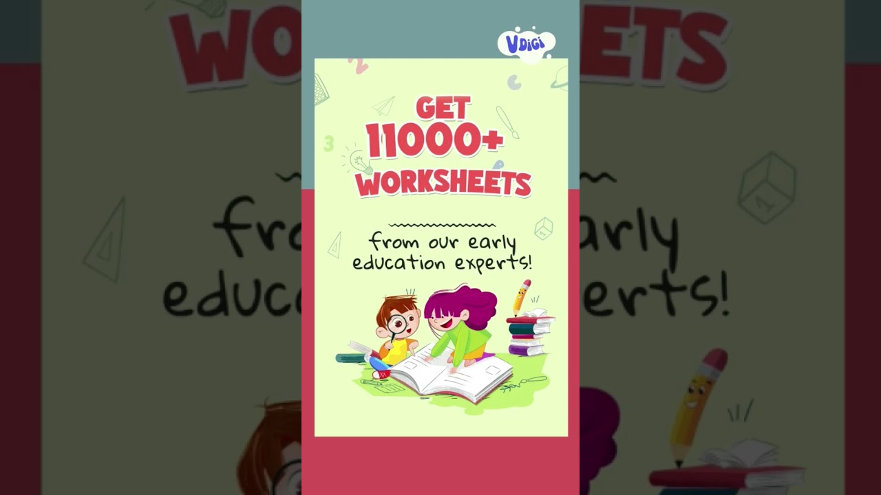 Vdigi------ 11000+ Printable Worksheets Bundle (For age 2 to 7 years) Reduces Screen time