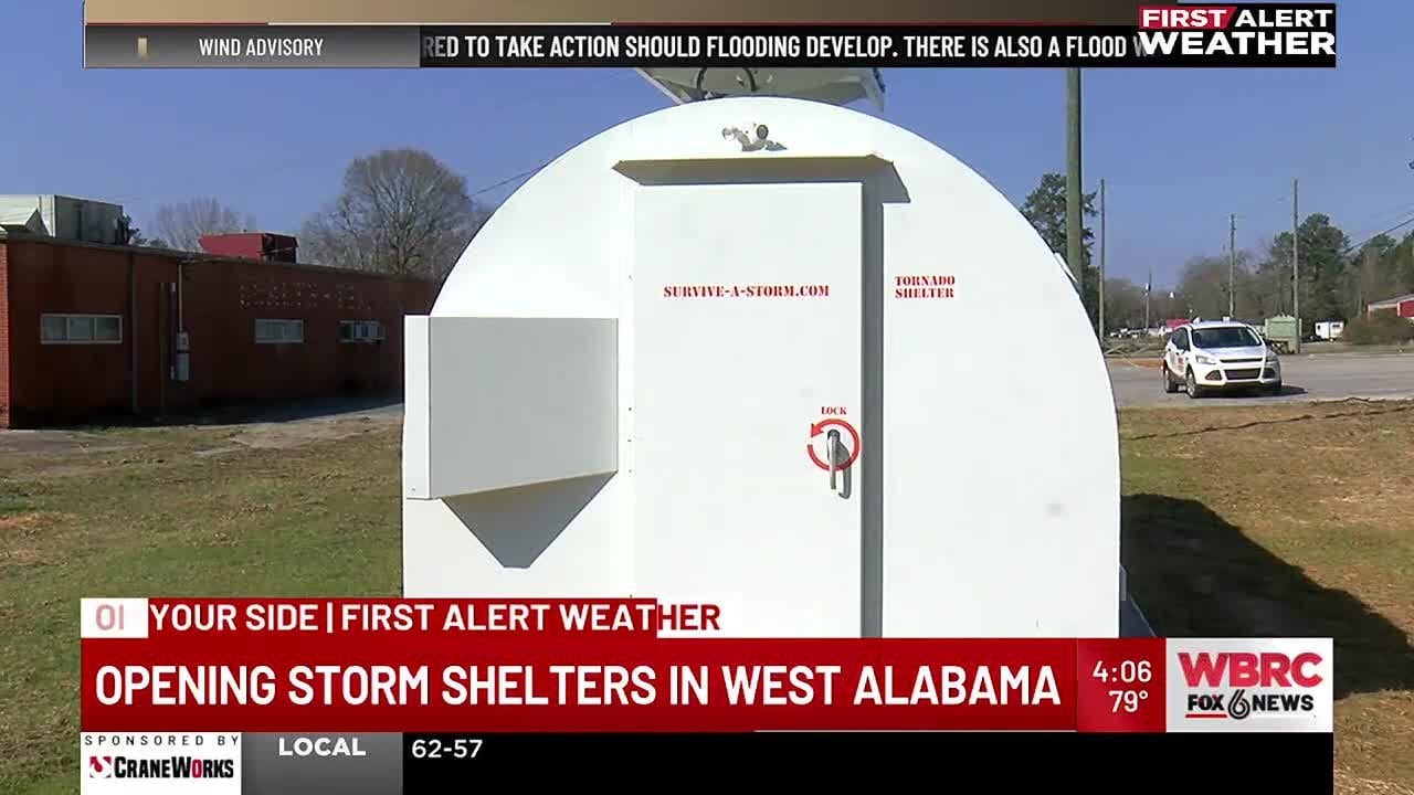 Opening storm shelters in west Alabama - YouTube
