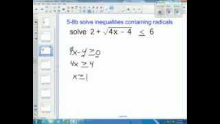 5 8b solve radical inequalities
