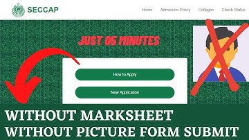 SECCAP 2021-2022, How to fill SECCAP Online Form , How to Apply in Cap Form Karachi Board