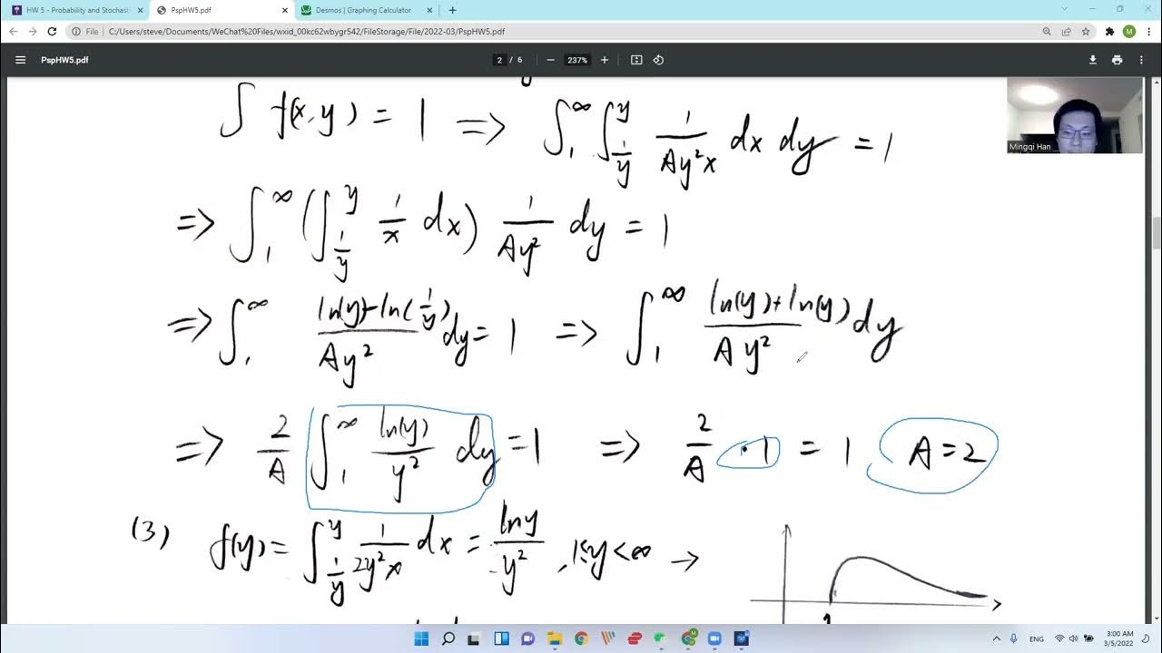 Probability and Stochastic Processes NYU Tandon Spring 2022 HW 5 Q2 by