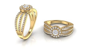 ||Making of Halo Engagement Ring in Matrix9 ||Engagement Ring Tutorial ||Jewelry Cad Design