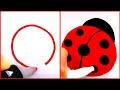 How to Draw and Color a Ladybug (Ladybird)  | easy | step by step | #SGartroom #Shorts