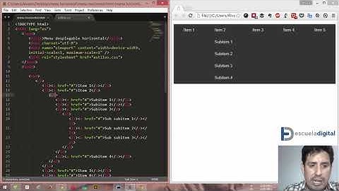 Crear un menú horizontal desplegable con efectos solo con CSS