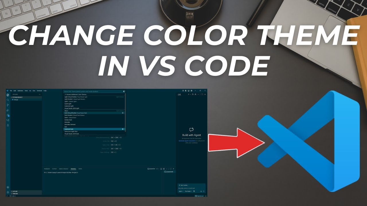 How to change the color theme in VS code ? - YouTube