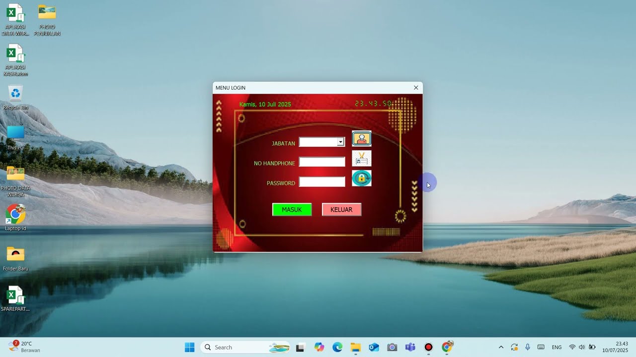 aplikasi data warga rt