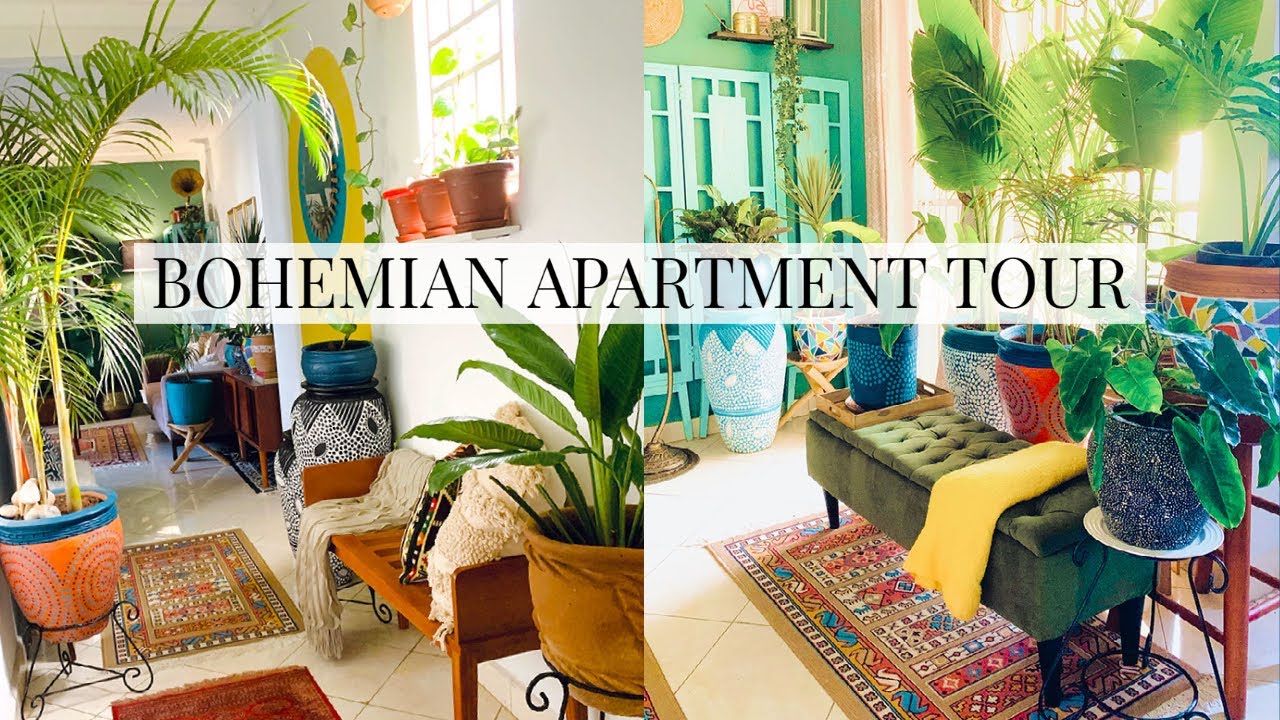 BOHEMIAN APARTMENT TOUR | PLANT FILLED APARTMENT | KOIRE EVELYN ...