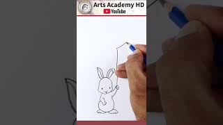 easy how to draw a rabbit | رسم أرنب