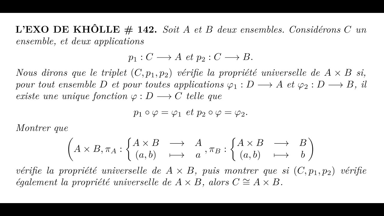 L'EXO DE KHÔLLE #142