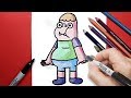 رسم كلارنس بالخطوات للمبتدئين | تعليم الرسم السهل/ drawing 