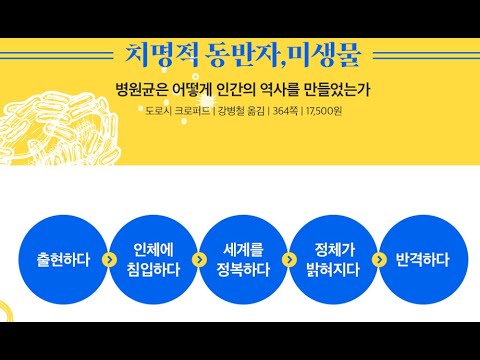 치명적 동반자 미생물, 도로시 크로퍼드, 태양계, 지구, 현미경적 단세포생물, 세균, 바이러스, 독립생활, 외과술, 파피루스, 셀레우키아, 로마군, 안토니우스역병, 천형, 수렵채집