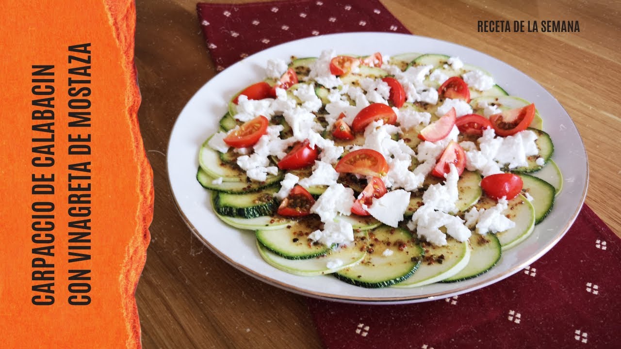 Carpaccio de calabacín. Fresco y saludable!!