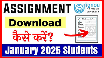 IGNOU Assignment Download Kaise kare? January 2025 Students | Ignou Assignment Question Paper 2025