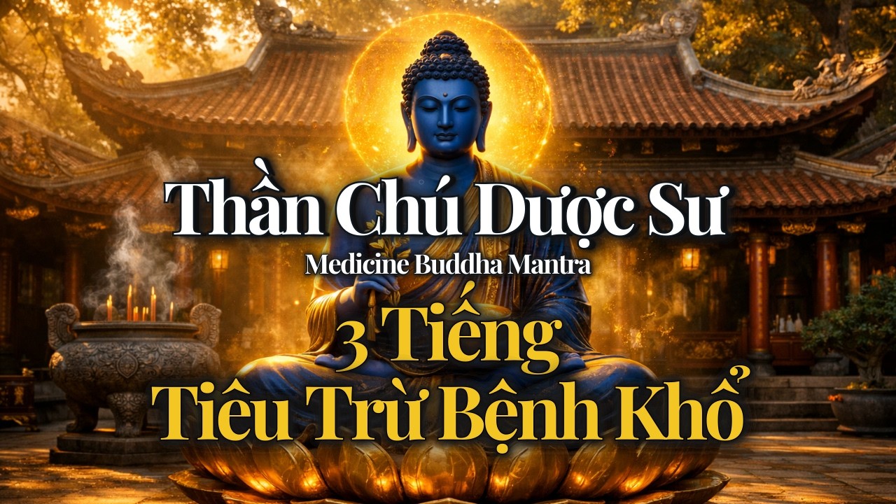 Medicine Buddha Mantra 3 Hours: Chú Dược Sư Mạnh Mẽ Tiêu Trừ Bệnh Khổ, Ngủ Ngon Sâu Giấc