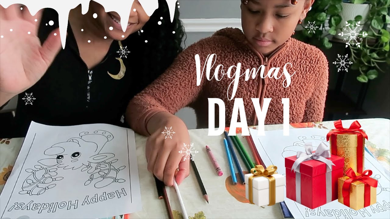 We Made Holiday Art Together!  | Vlogmas Day 1
