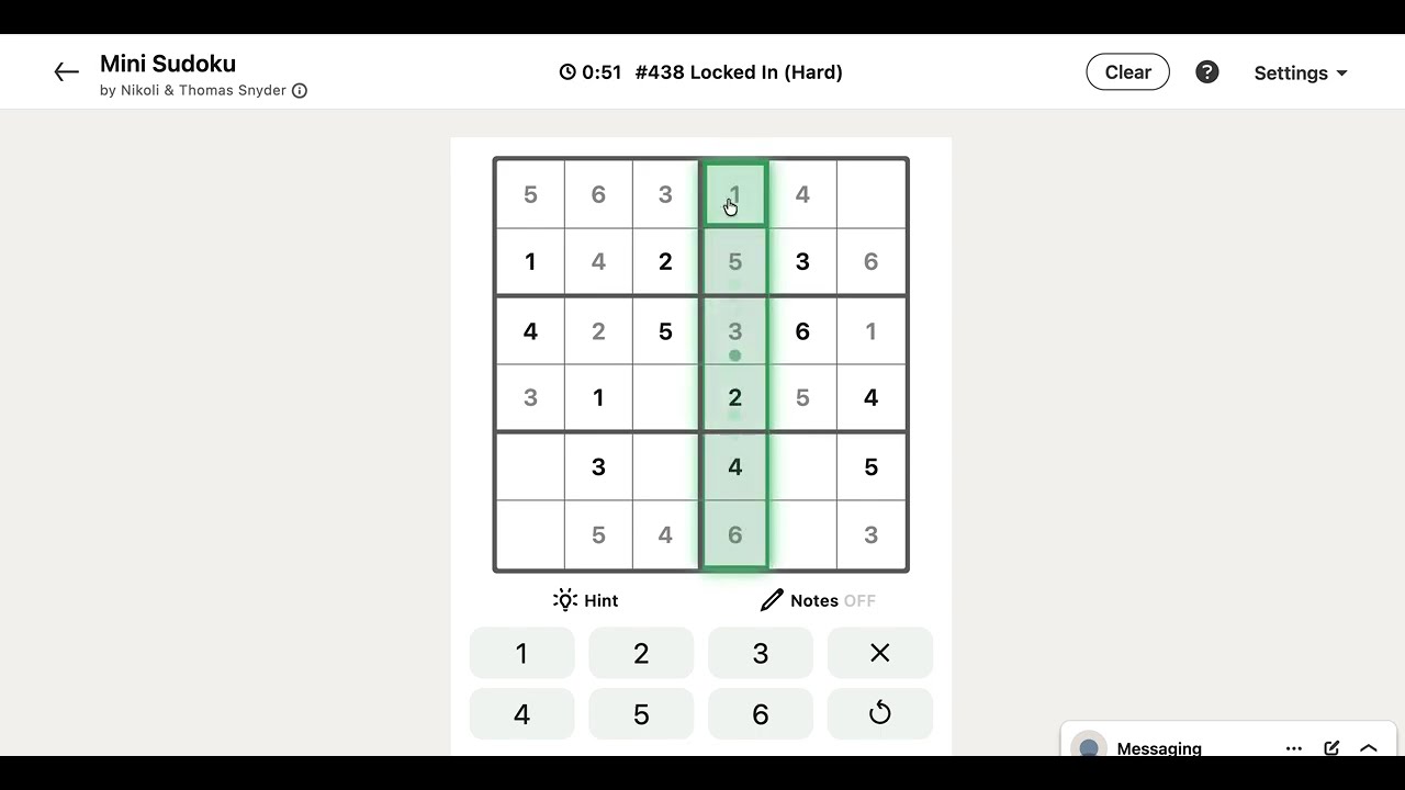 LinkedIn Mini-Sudoku Answer Today | 23 October 2026 - Puzzle #438