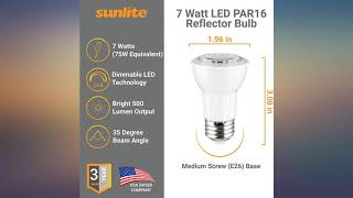 SUNLITE 40385-SU LED PAR16 Light Bulb 10 watts (75W Equivalent), 500 Lumens, Medium review