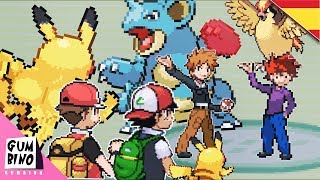 Parodia Animacion Pokemon Español - RED y ASH vs BLUE y GARY | Lugre y Gumbino