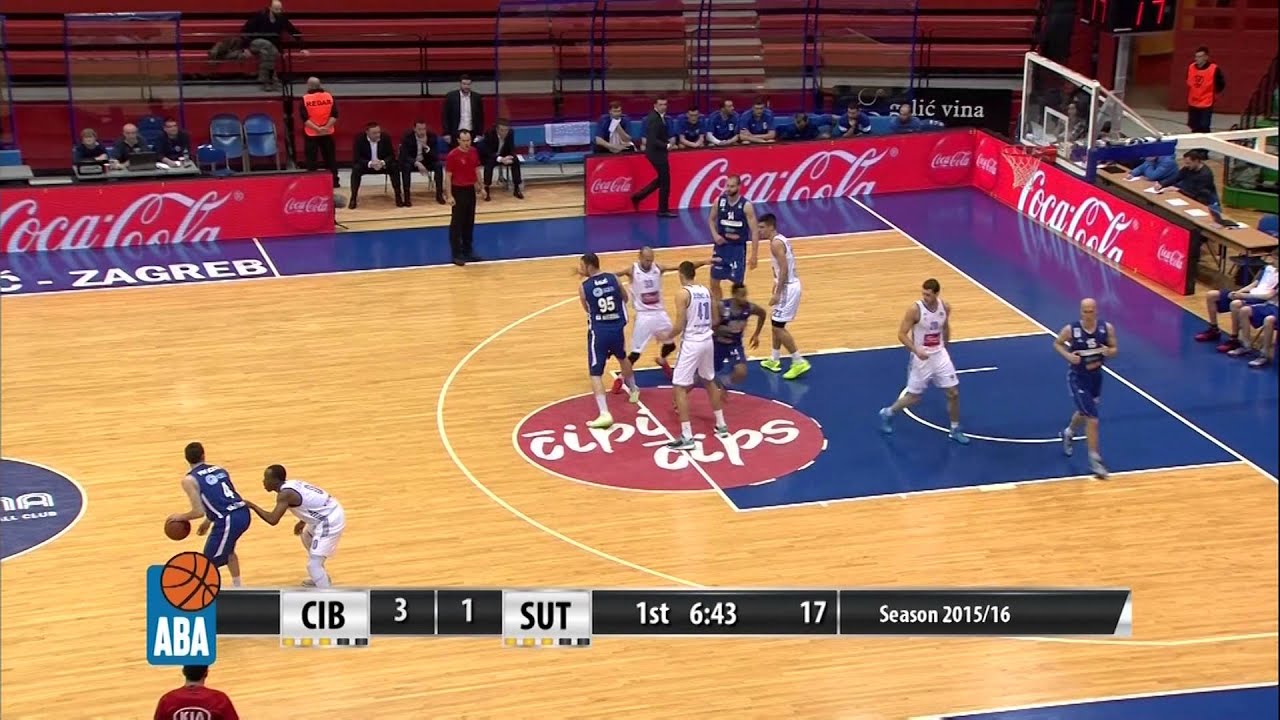 ABA Liga 2015/16, Round 22 match: Cibona - Sutjeska (31.1.2016)