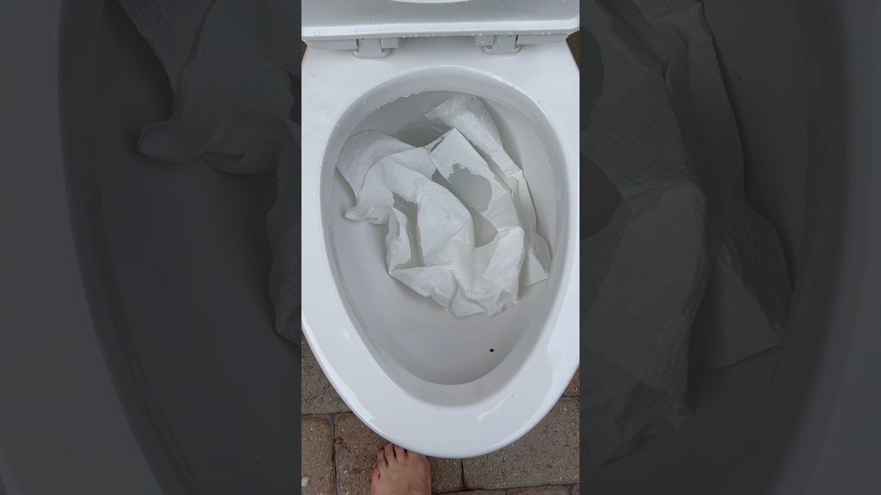 Flushing paper towels down the toilet!