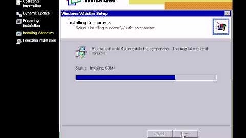 Upgrading microsoft whistler build 2257 in VMWare