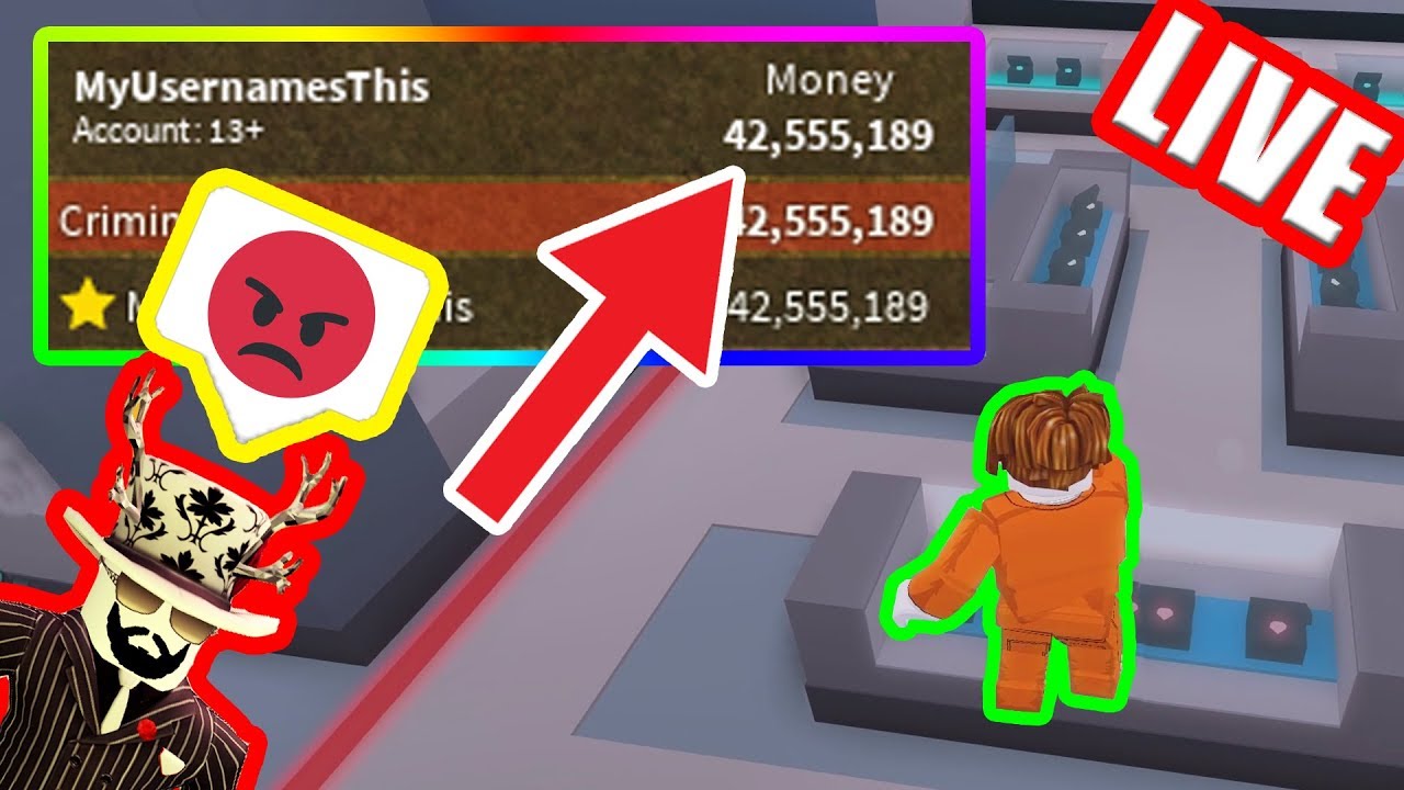 Becoming The Richest Jailbreak Player Update Soon Roblox - asimo3089 punishes selfish robbers roblox jailbreak