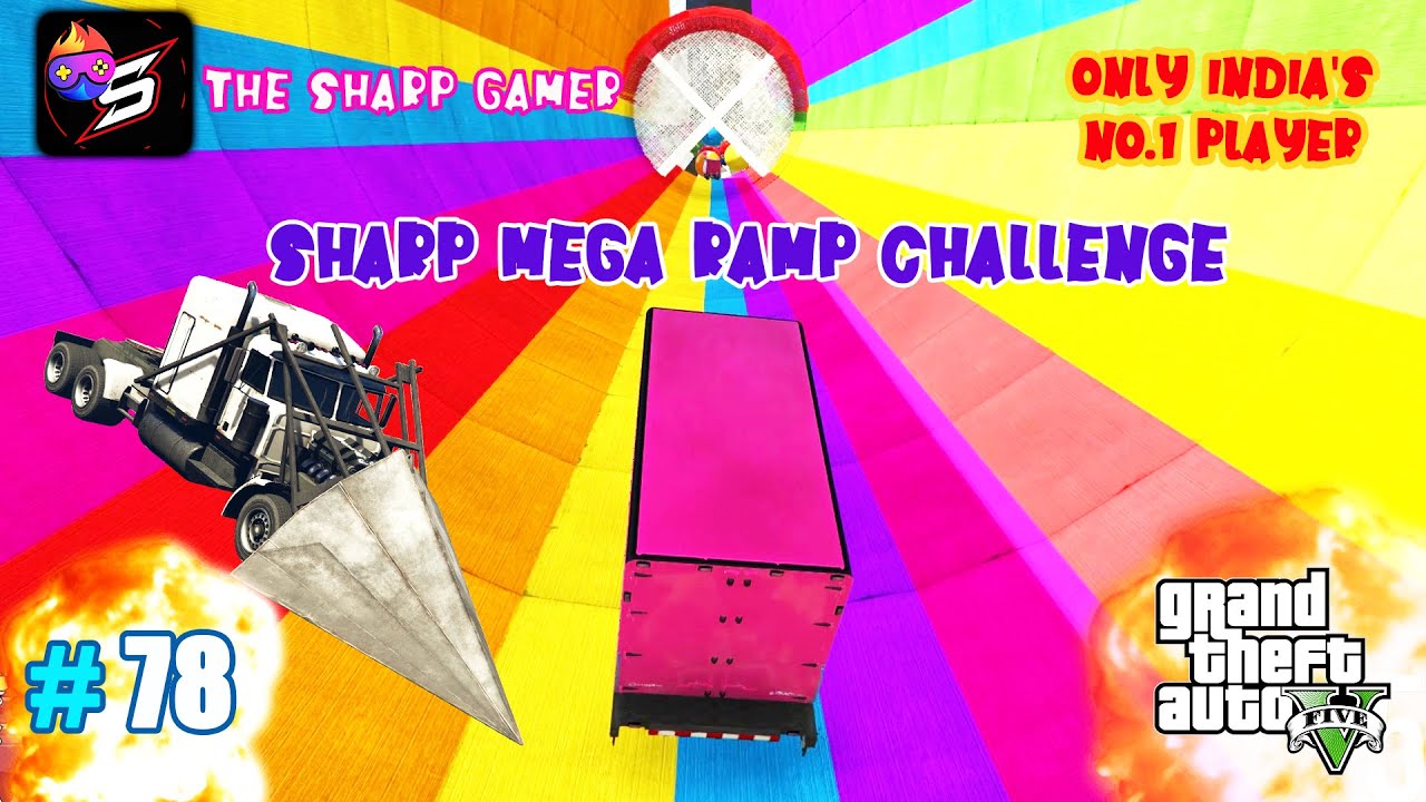 Whose😱 TRUCK got stuck on the mega Ramp ? SHARP Mega Ramp Challenge in ...