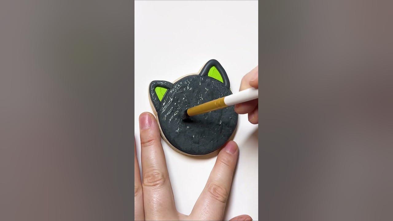 What's the best name for a black cat?🐈‍⬛ cookiedecorating satisfying blackcat YouTube
