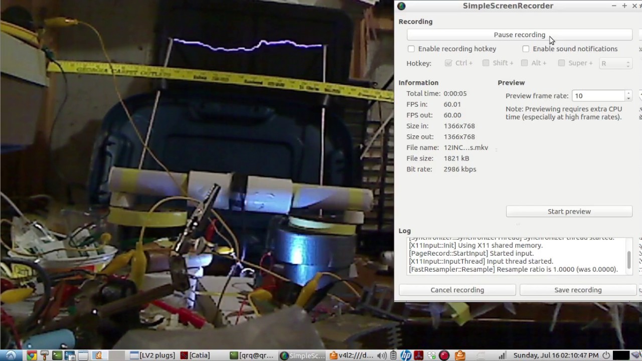 Homemade Stun Gun High Voltage Pulse Trigger Transformer gets 1 foot