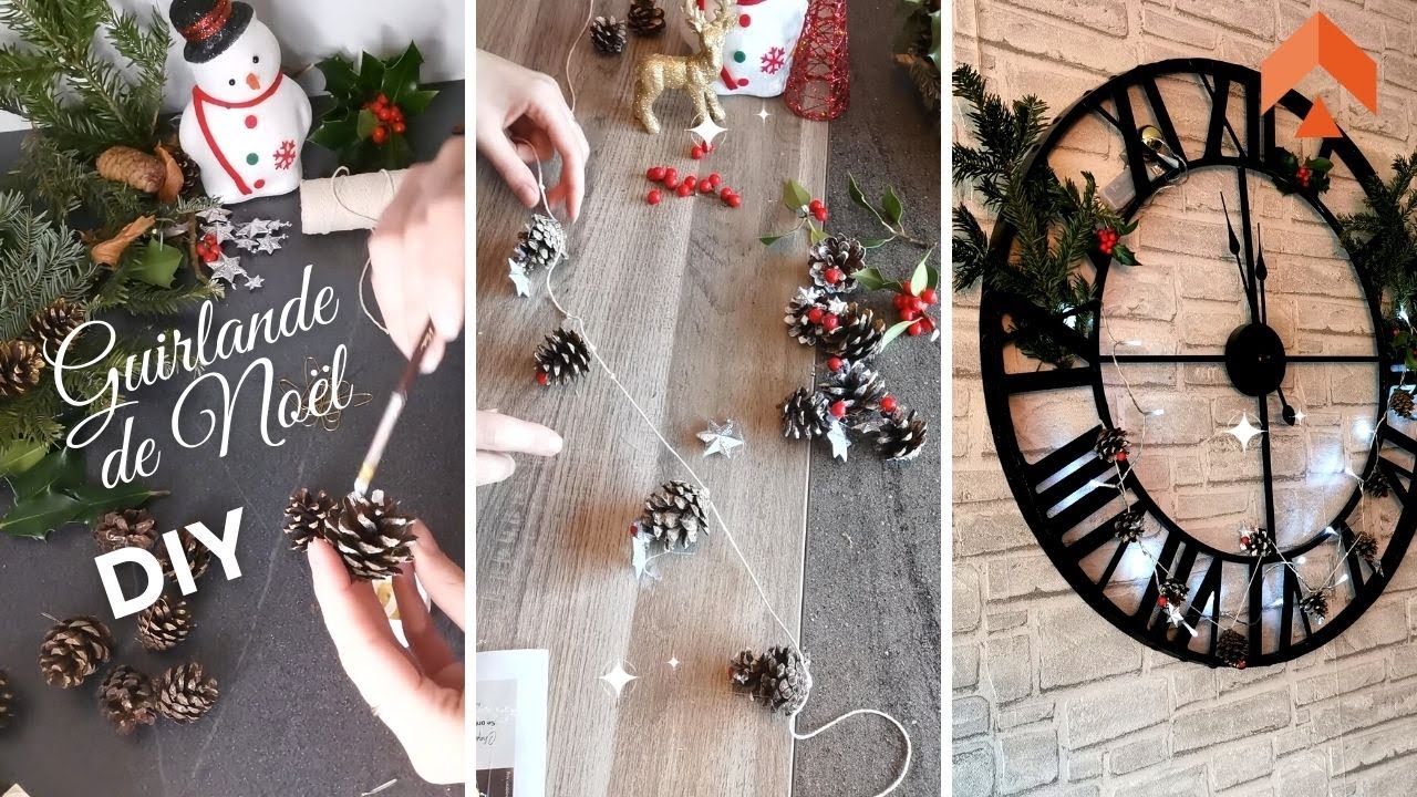 Décoration couronne de Noël en bois pour décorer un mur ou une porte.