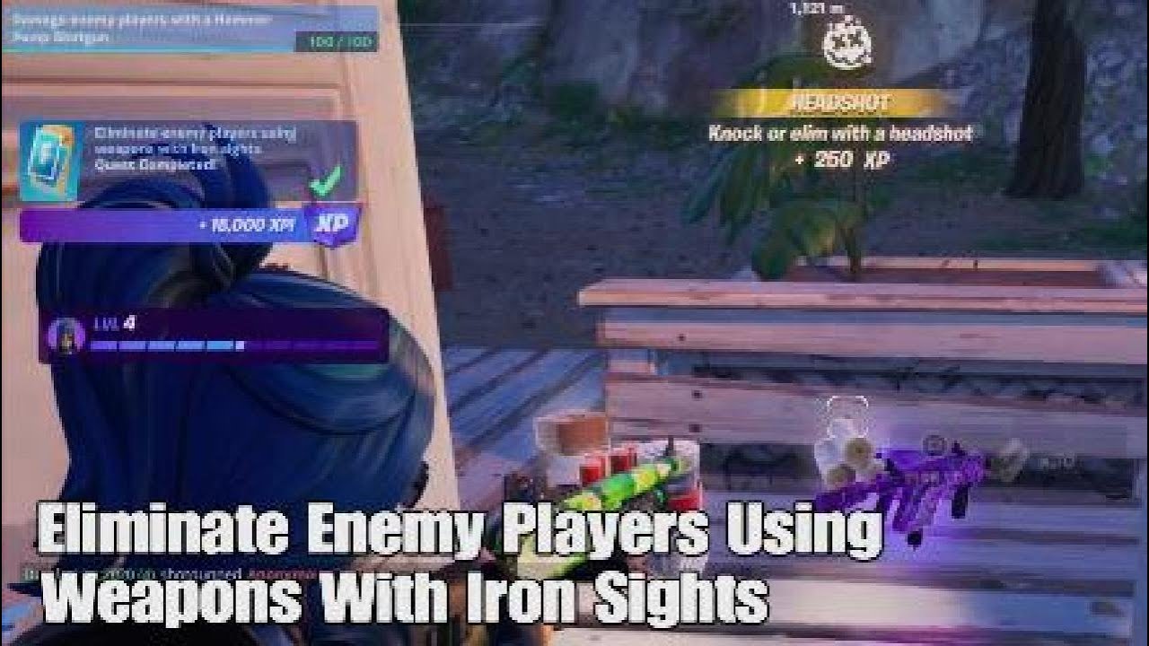 Eliminate Enemy Players Using Weapons With Iron Sights Fortnite Week