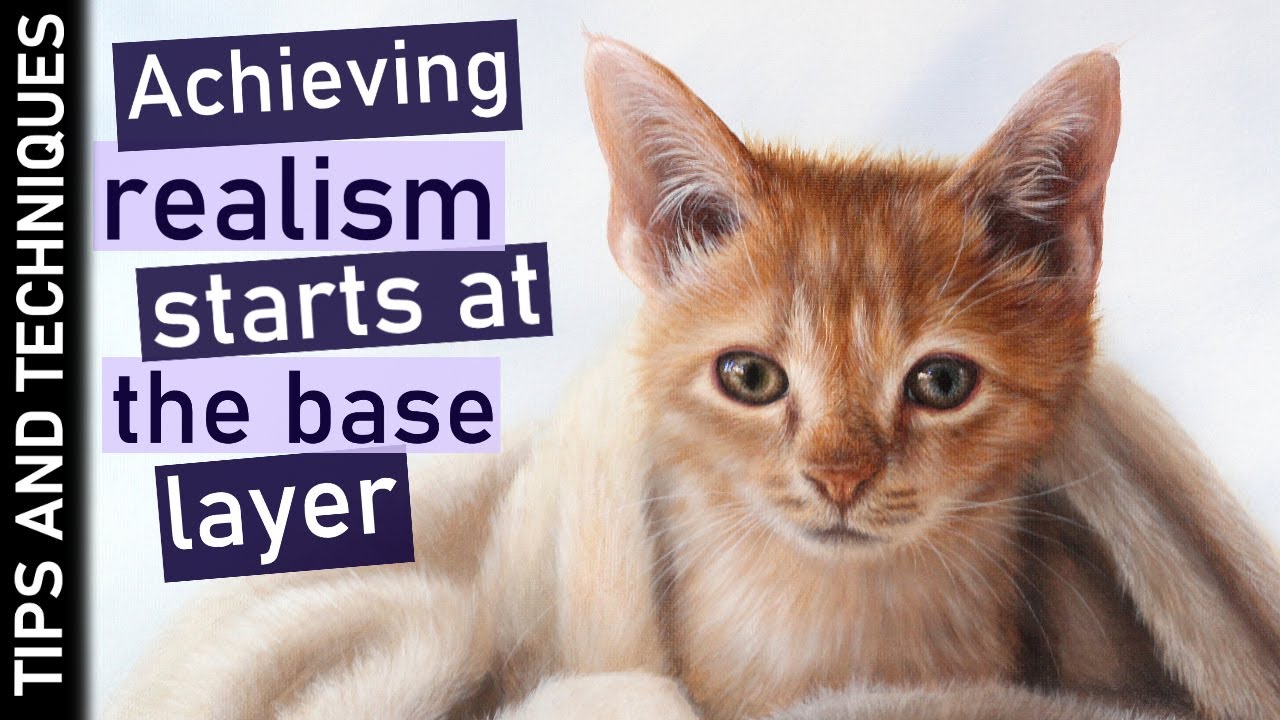 Ginger kitten acrylic painting | Fur painting tips