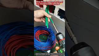 Stop Stripping Wires by Hand! Try This Drill Hack Instead ⚡