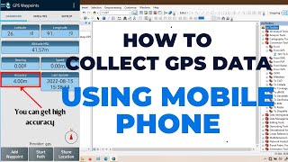 How to collect GPS data using mobile phone | GPS survey using GPS Waypoints app screenshot 5