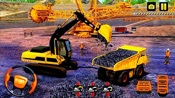 Heavy Machines and Mining Simulator 2022 - Bulldozer Backhoe JCB Games 3D - Best Android Gameplay #2
