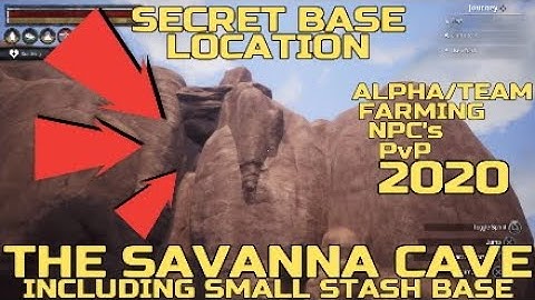 Secret PvP Base Location For Solo & Team Players on Conan Exiles |Savanna Cave Design 2020