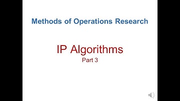 MEIE3271 Methods of OR - 05 IP Algorithms 003