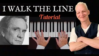 I Walk The Line, Johnny Cash, Piano Tutorial , Country