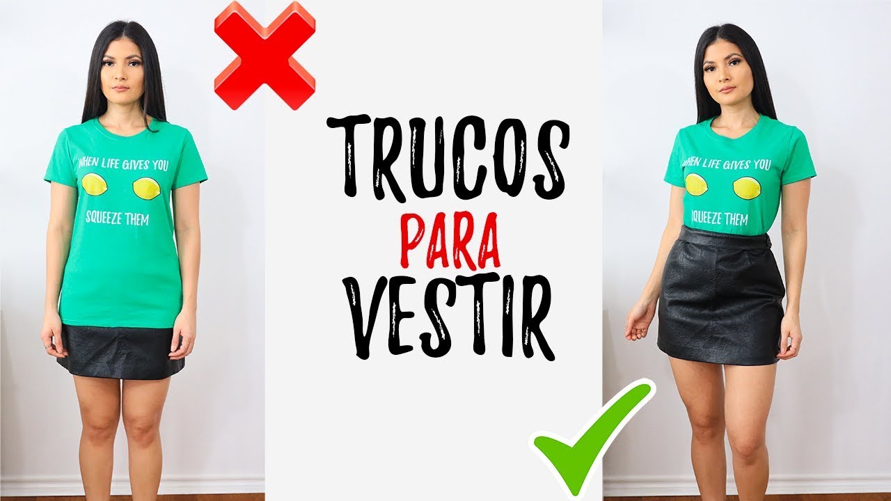 Trucos Para Vestir y Lucir Mejor Con Camisas Basicas 🦄 Bessy Dressy -  YouTube