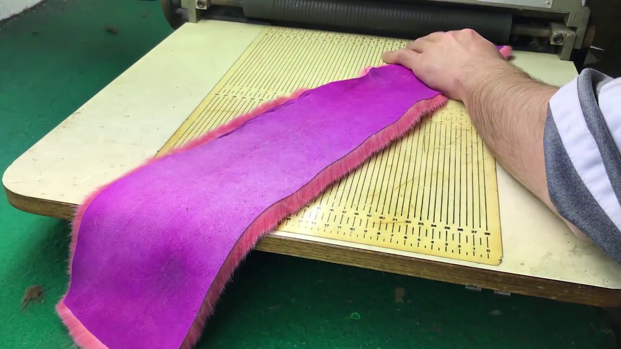 How a let out mink fur coat is made - YouTube