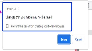 Fix Leave site Changes that you made may not be saved. Problem On Chrome | Leave site
