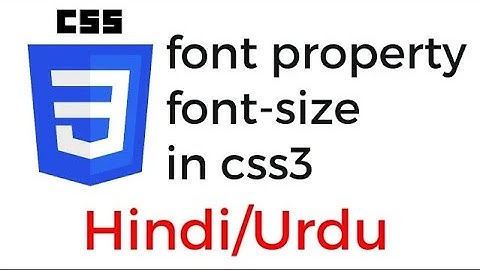 CSS font size property in CSS Hindi Urdu