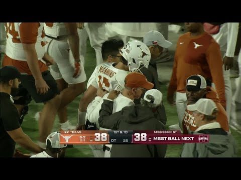Arch Manning leaves the field in OT after apparent leg injury vs. Mississippi State | ESPN CFB