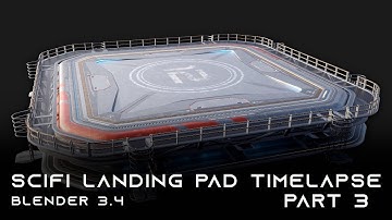 Sci-fi Landing Pad Speed Modeling (Blender 3.4) - Part 3