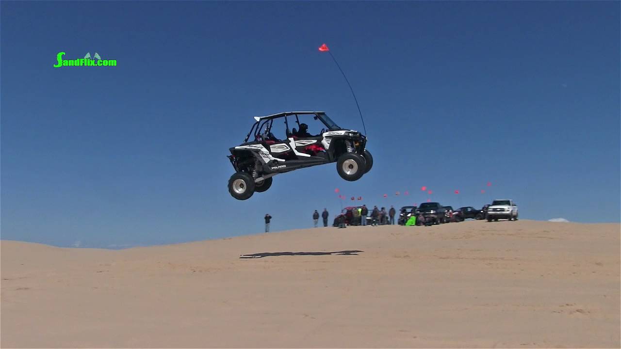 RZR blows tire on big jump