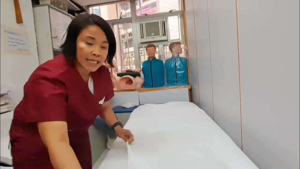 BED MAKING NURSING PROCEDURE by caregiver student capstone hk. YouTube
