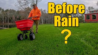 Can You Fertilize Lawns Before it Rains