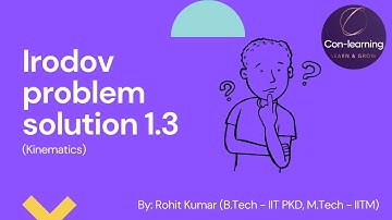 Irodov problem solution 1.3 | English